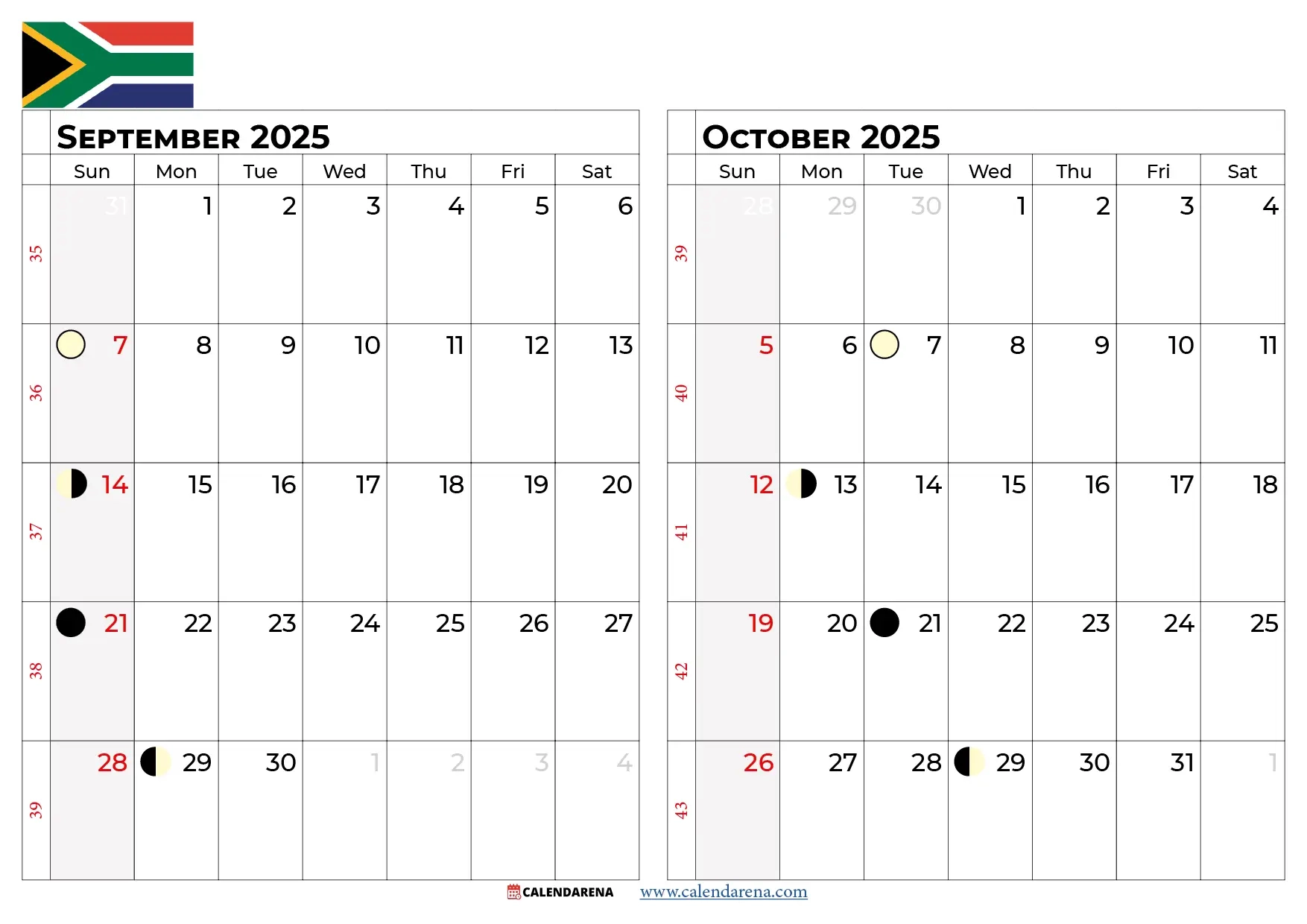 Printable Calendar September And October 2025