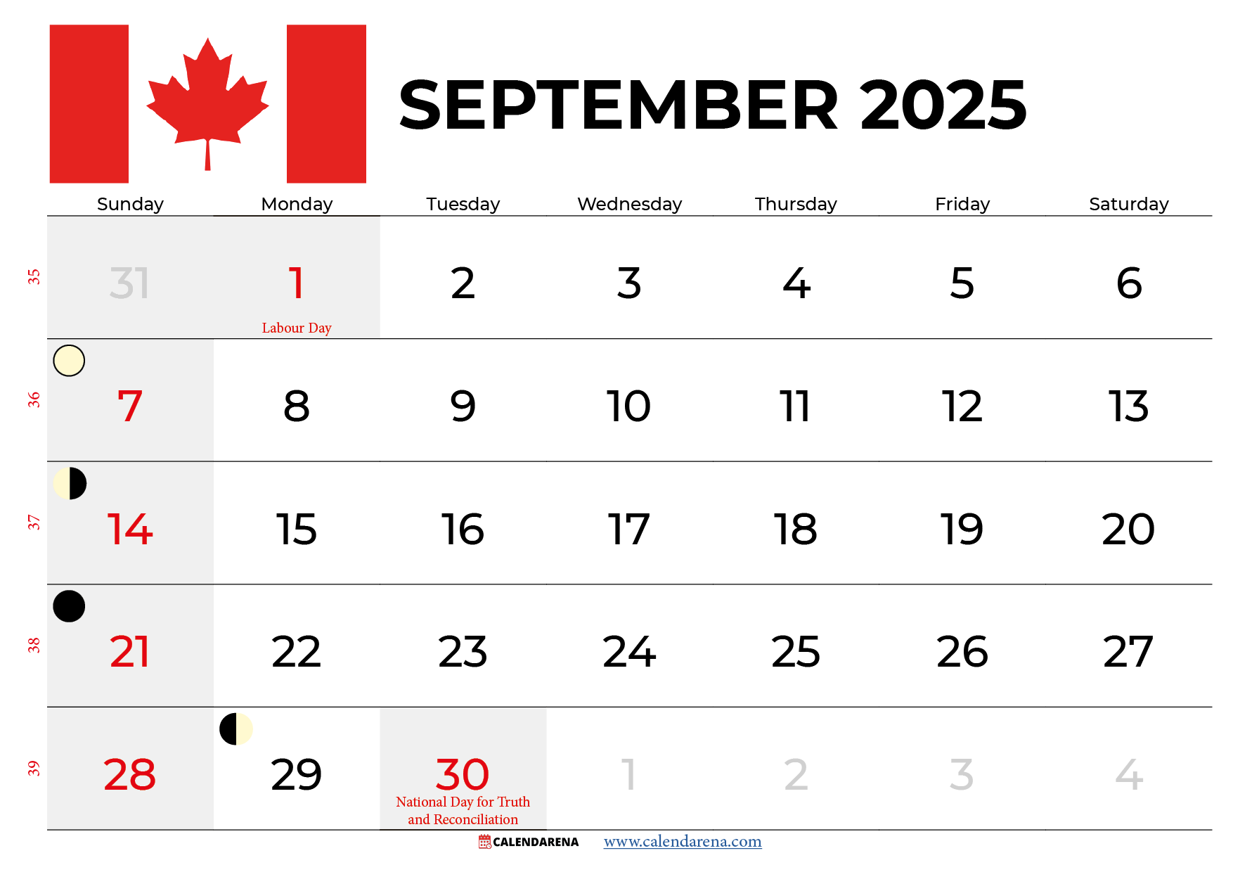 Calendar September 2025 With Holidays
