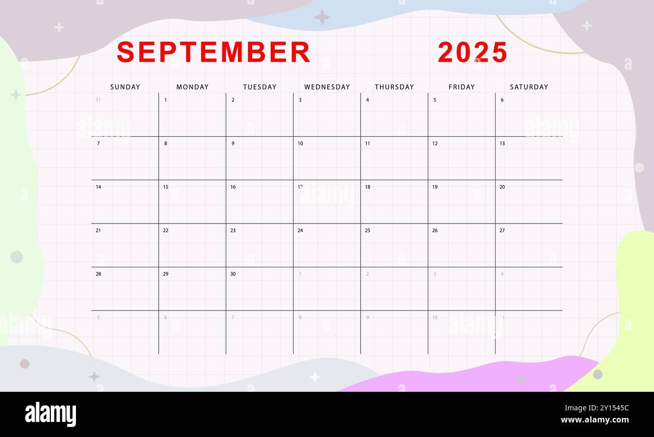 Blank Calendar September 2025 Printable