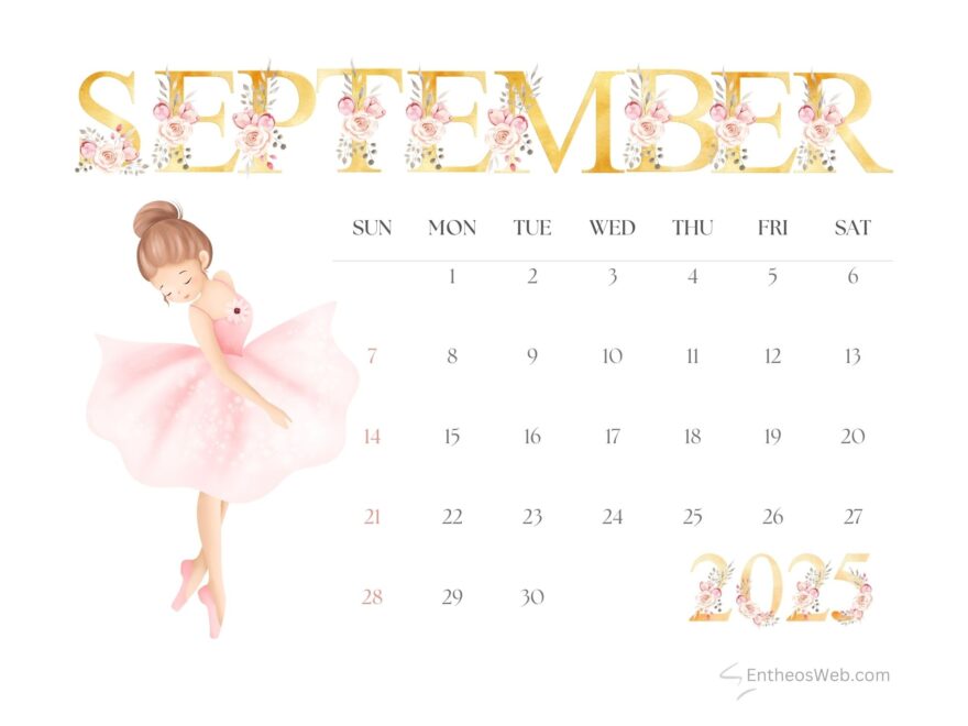 September 2025 Printable Calendar EntheosWeb