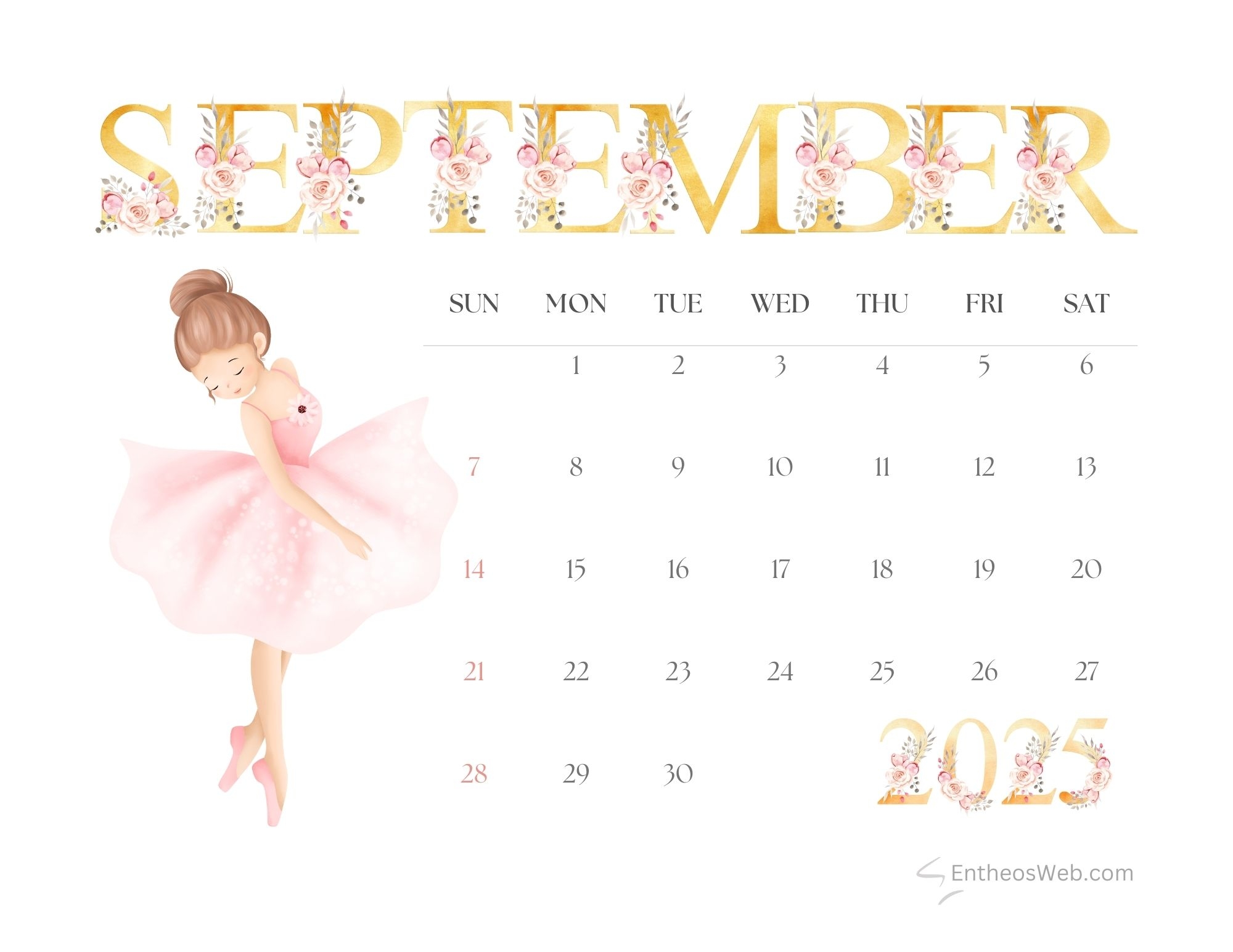 September 2025 Printable Calendar EntheosWeb