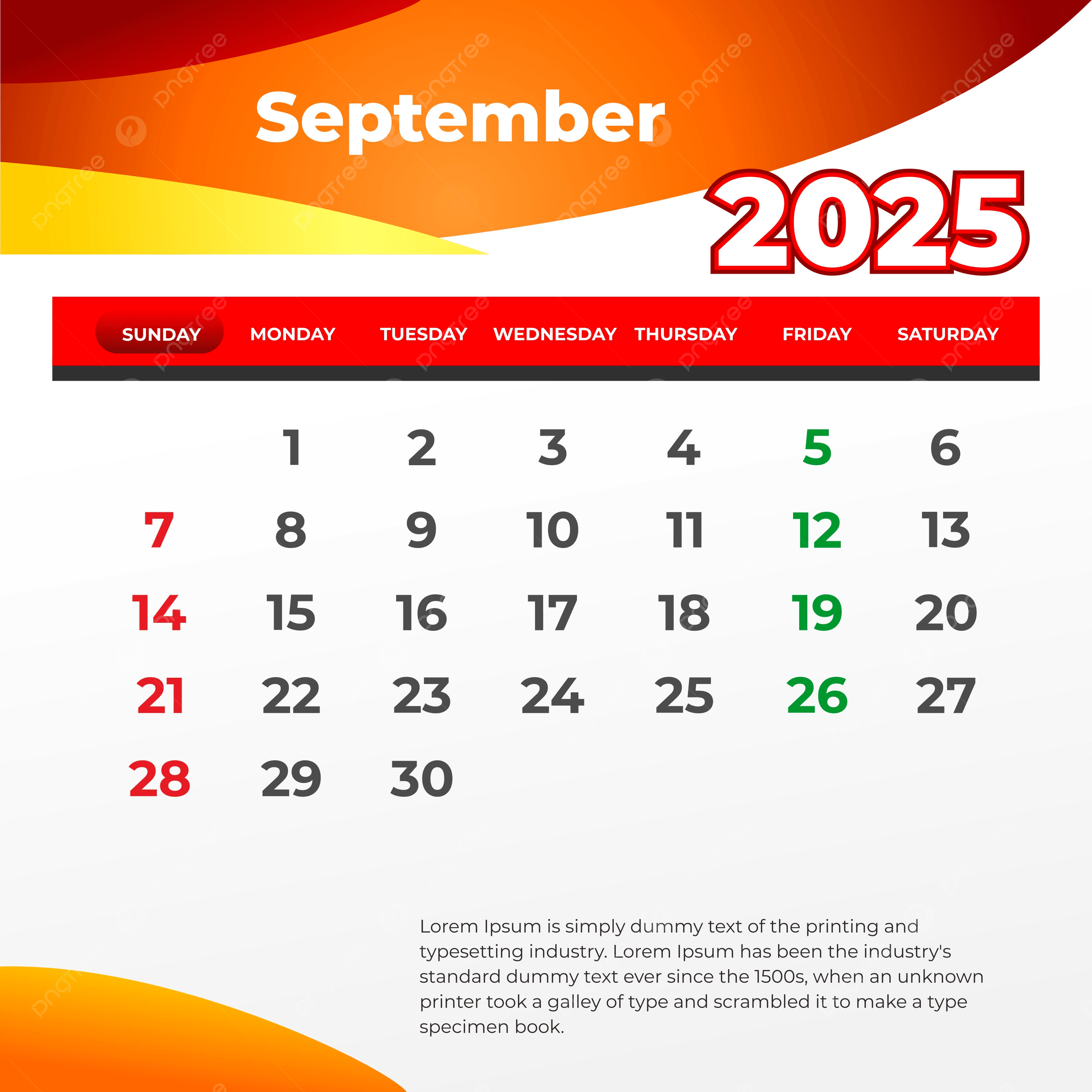 Free Printable Downloadable September 2025 Calendar