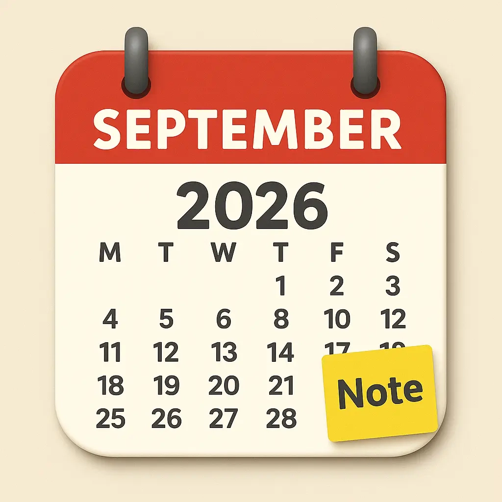 September 2026 Printable Calendar