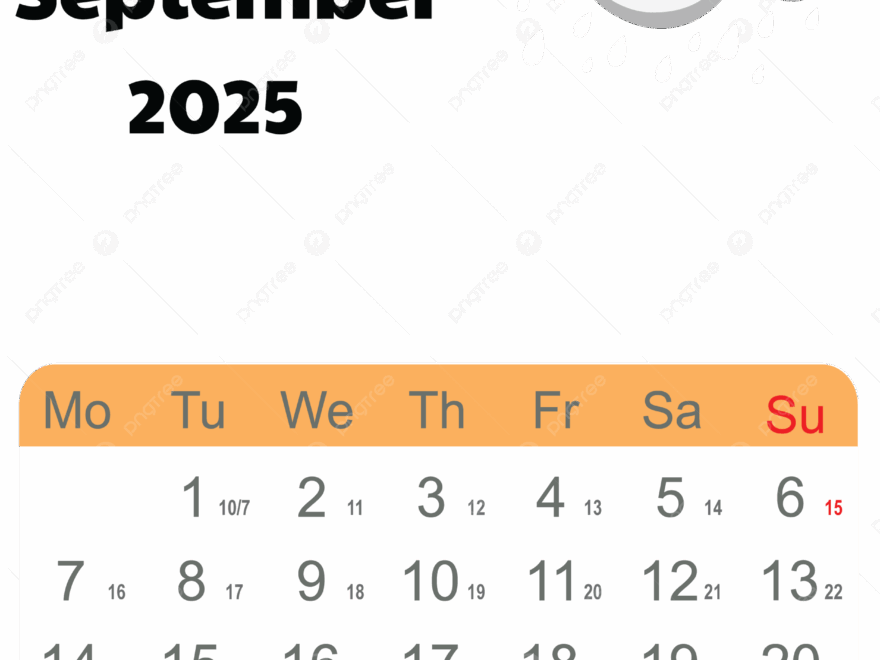 September Calendar 2025 Monthly Cute Design Vector Transperent With Cloud And Rain September 2025 September 2025 Calendar September Calendar PNG And Vector With Transparent Background For Free Download