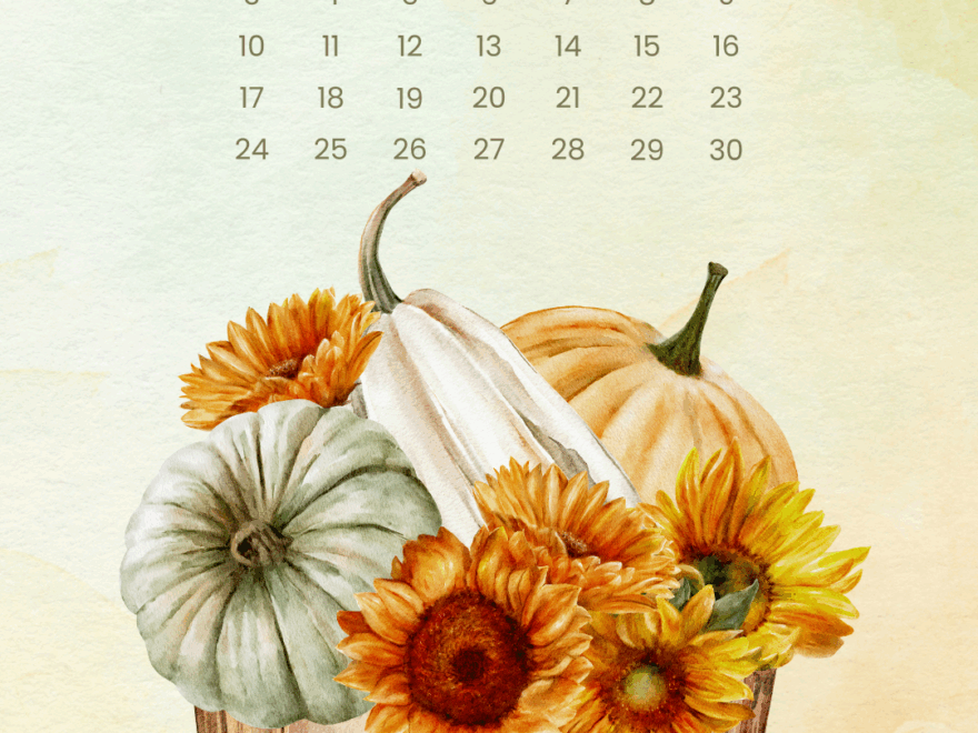September Calendar Phone Wallpaper EntheosWeb