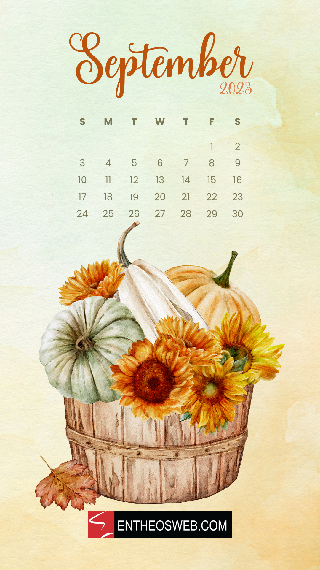 September Calendar Phone Wallpaper EntheosWeb