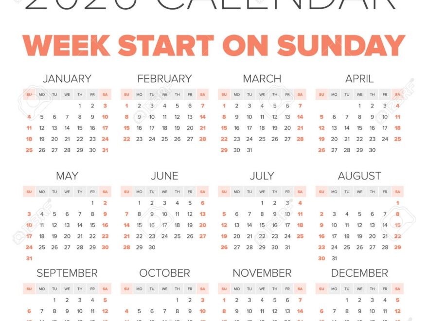 Simple 2026 Year Calendar Royalty Free SVG Cliparts Vectors And Stock Illustration Image 72769638