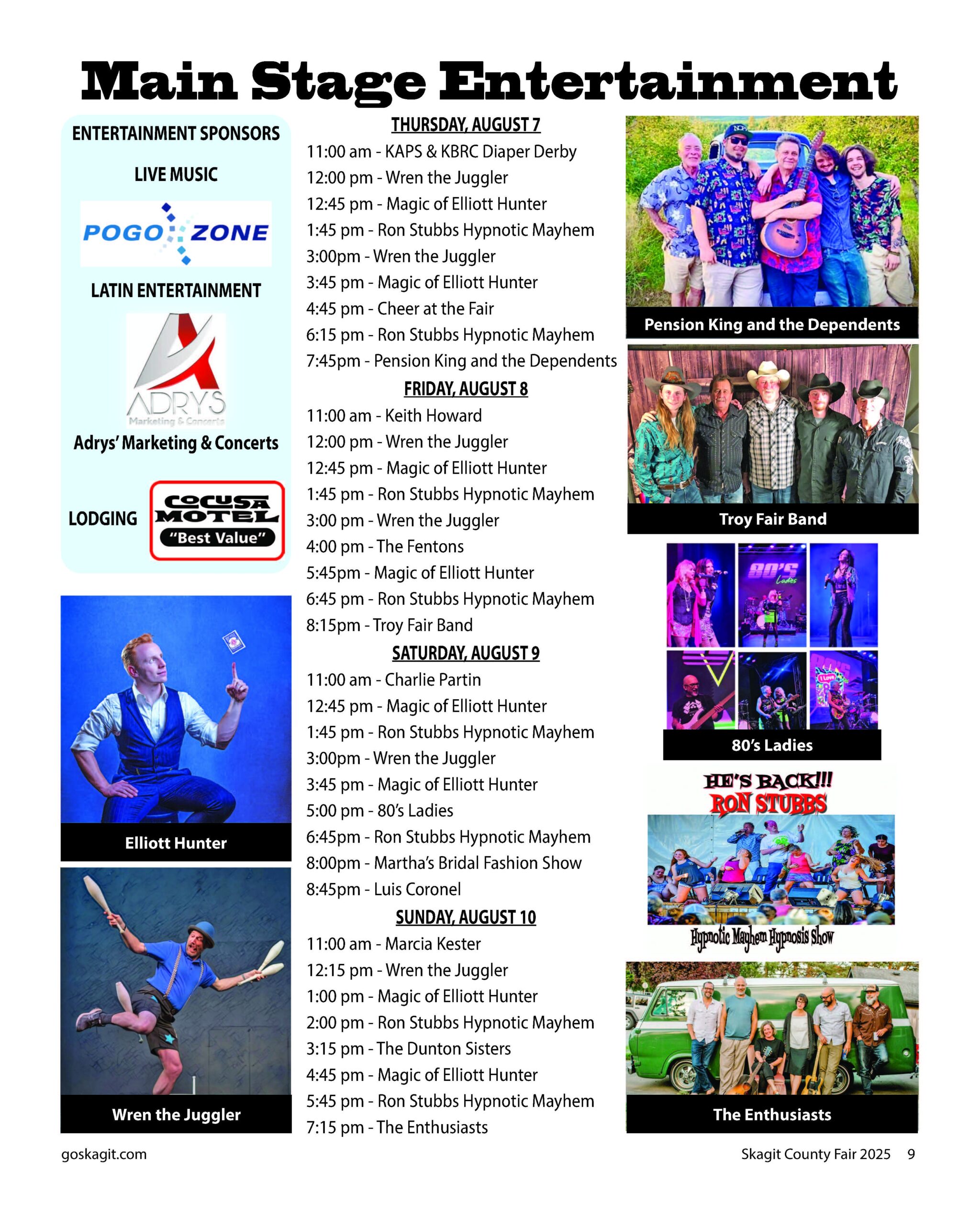 Skagit County Entertainment Schedule