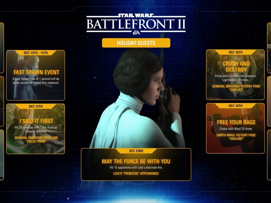 Star Wars Battlefront II Community Calendar December 2019 Jedi News