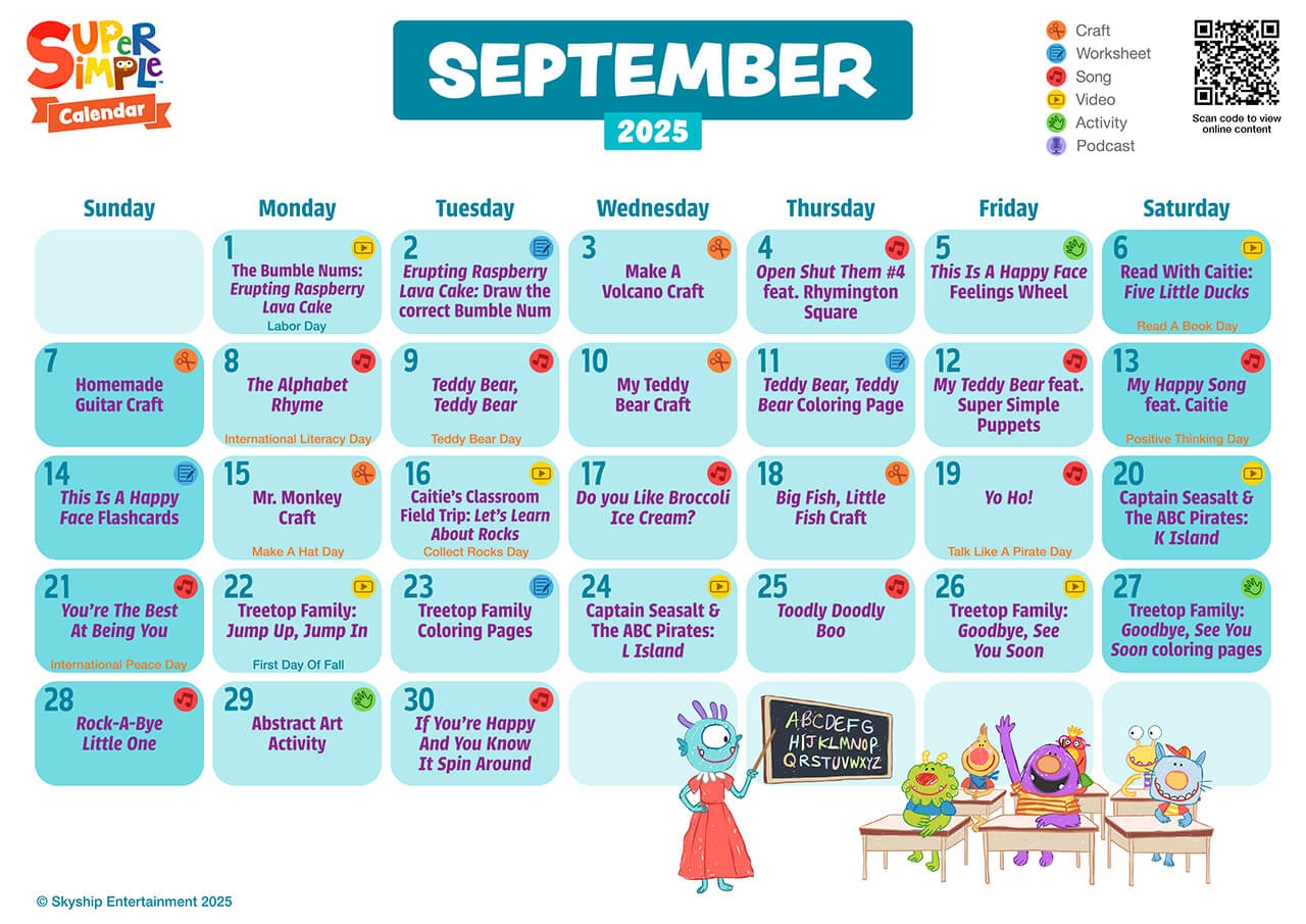 Super Simple Calendar Super Simple