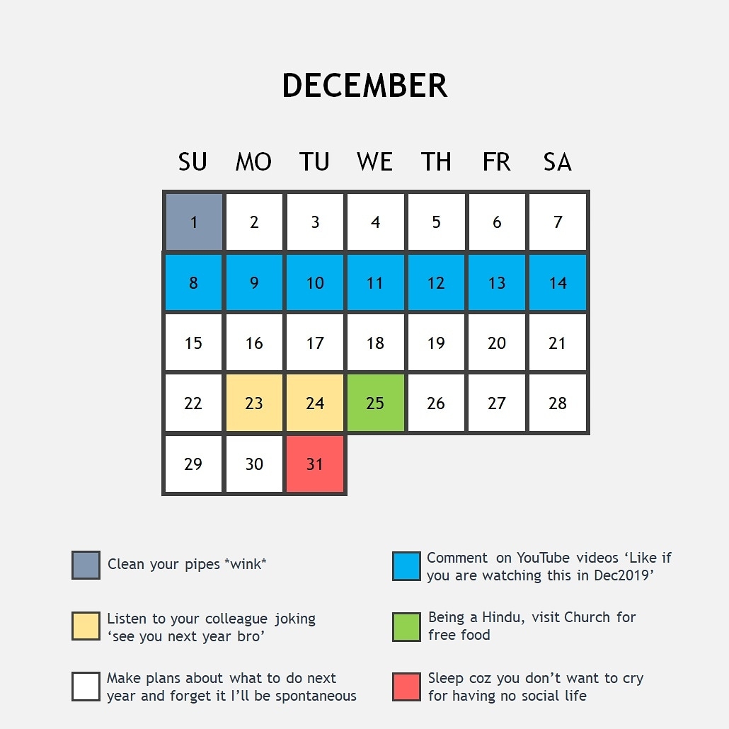 The December Schedule Is Here R funny