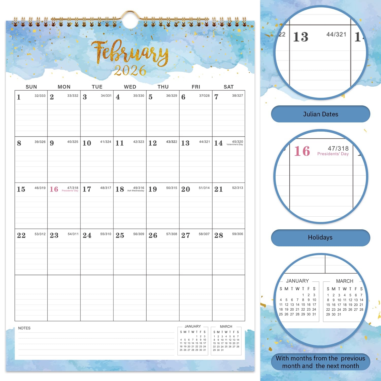 Wall Calendar 2026 2026 Yearly Wall Calendar 2026 Wall Calendar Jan 2026 Dec 2026 Yearly Wall Calendars 2026 With Julian Dates Thick Paper Round Sticks Large Wall Calendars 34 8 X 23 1 Open July 2025 june 2026 Wall Calendar