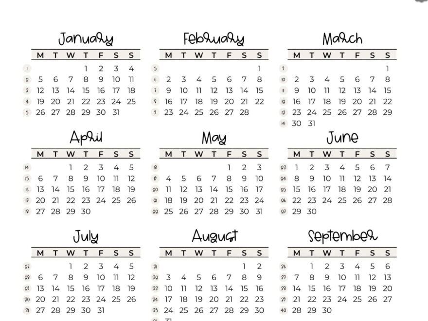 Week Numbers For 2026 What Week Is It SaturdayGift