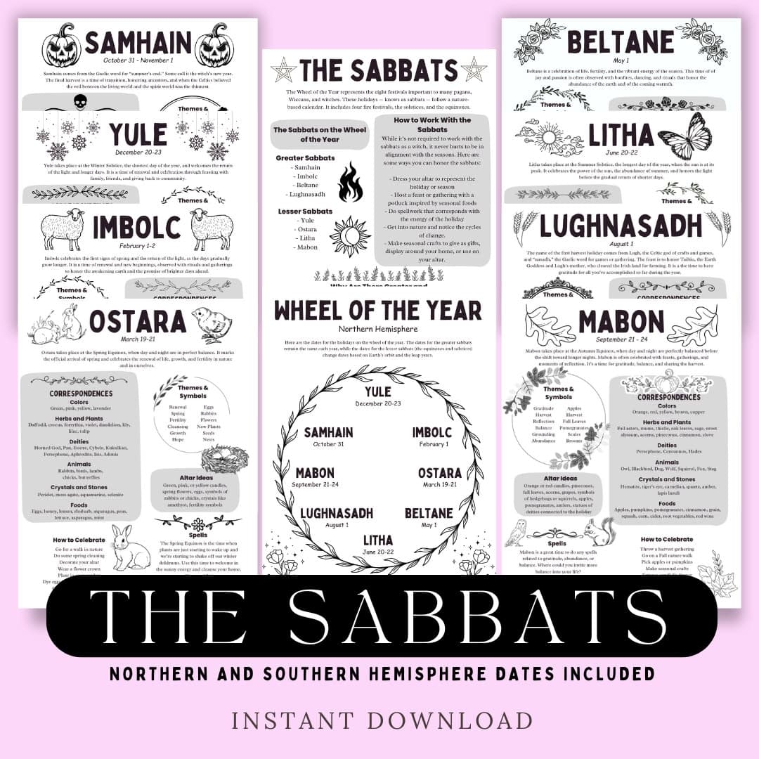 Free Printable Wiccan Calendar 2026