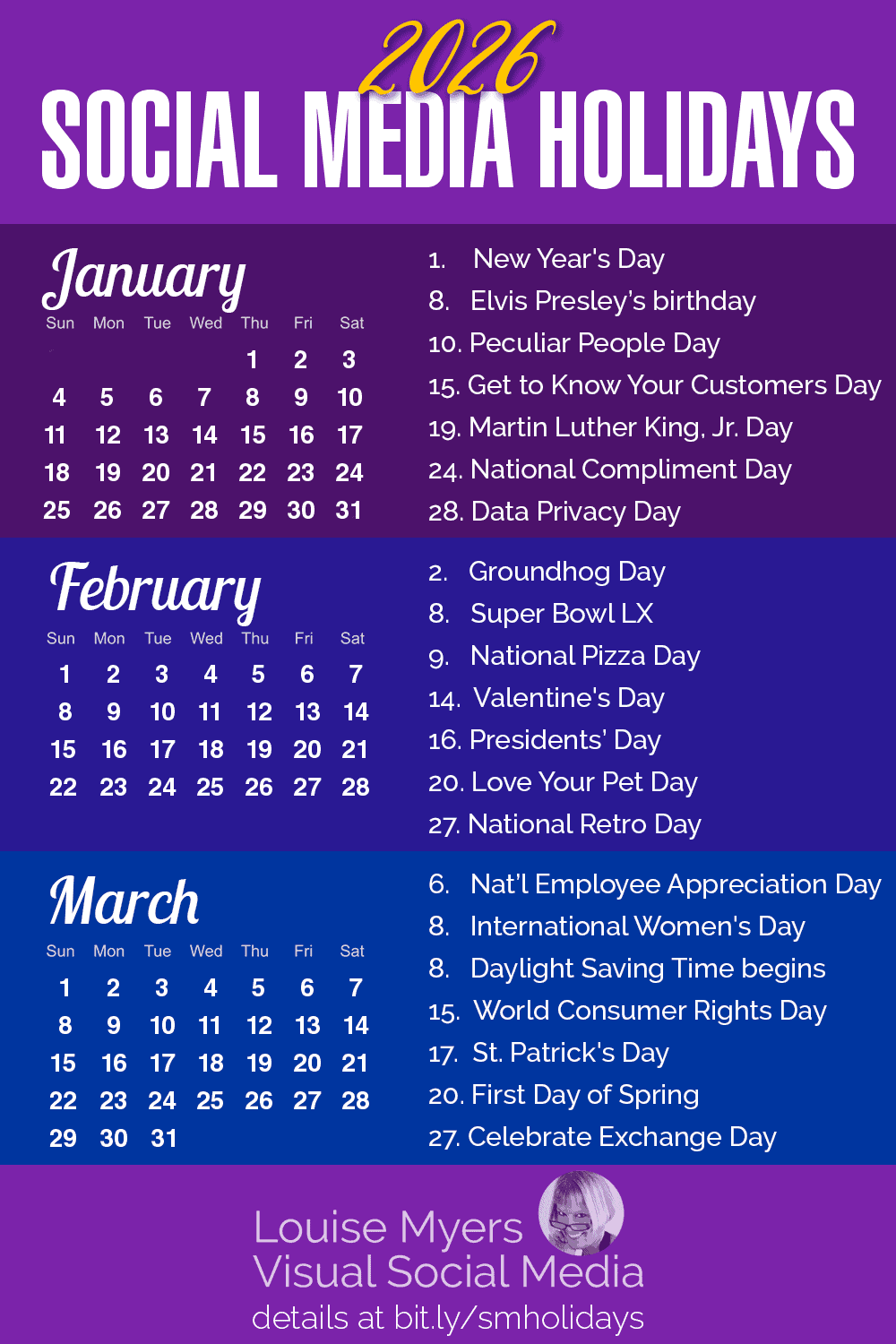 January 2026 Social Calendar