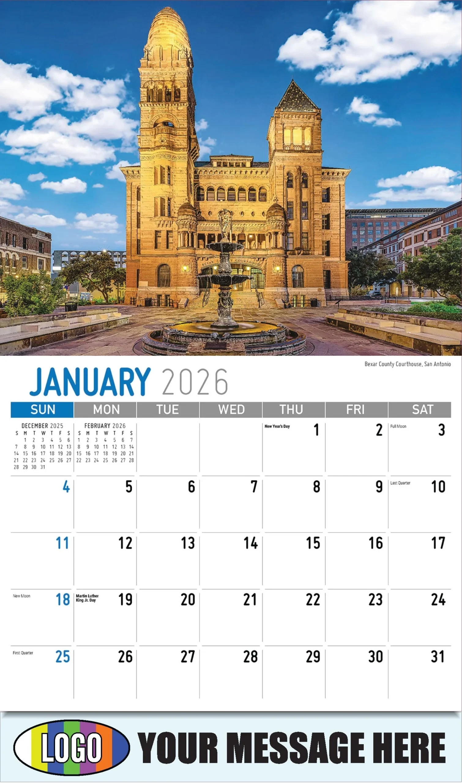 2026 Scenes Of Texas Calendar Low As 65 cent Promotional Wall Calendar Promo Calendars Direct