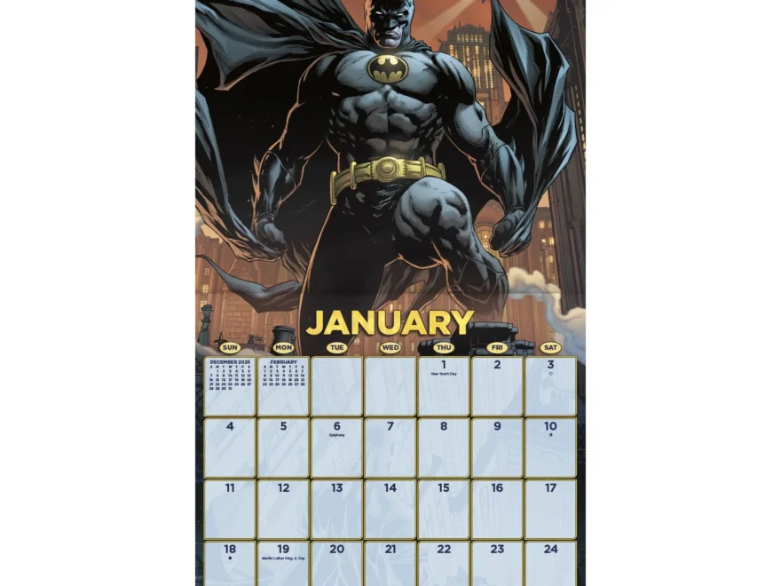 Batman Wall Calendar Comic 2026 DC Shop