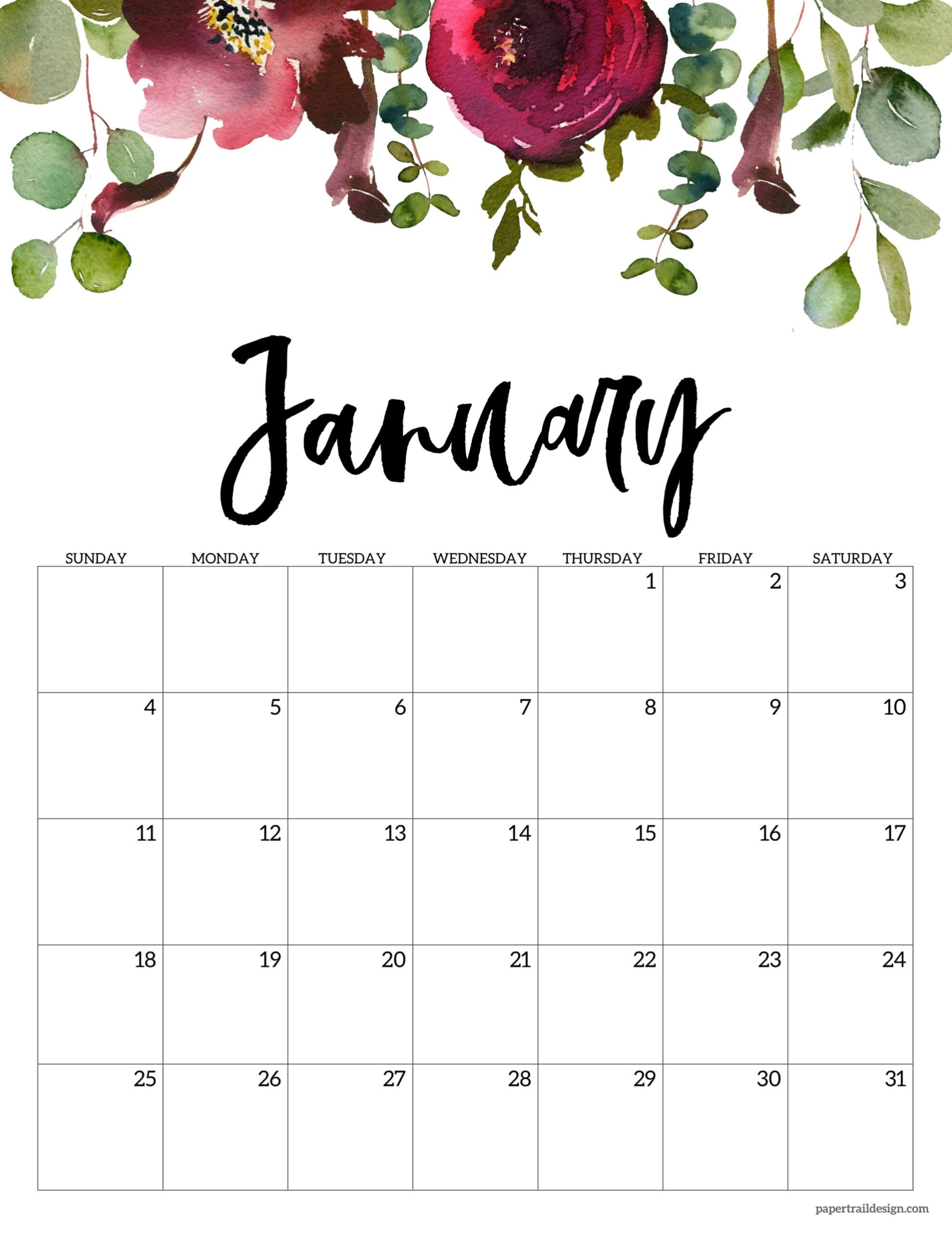 Calendar Page For January 2026