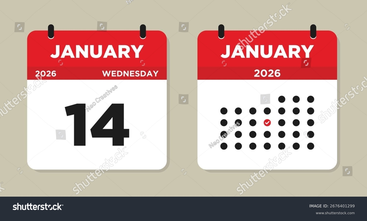 January 14 2026 Calendar