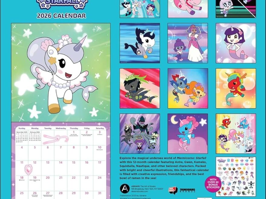 Mermicorno Starfall 2026 Wall Calendar With 50 Bonus Stickers TOKIDOKI LLC Amazon de Books