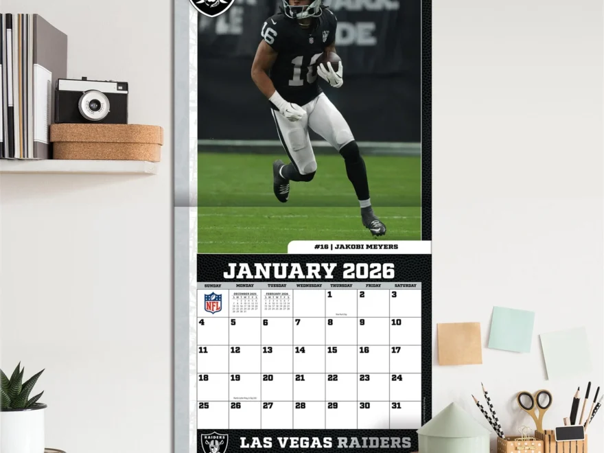 NFL Las Vegas Raiders 2026 Wall Calendar