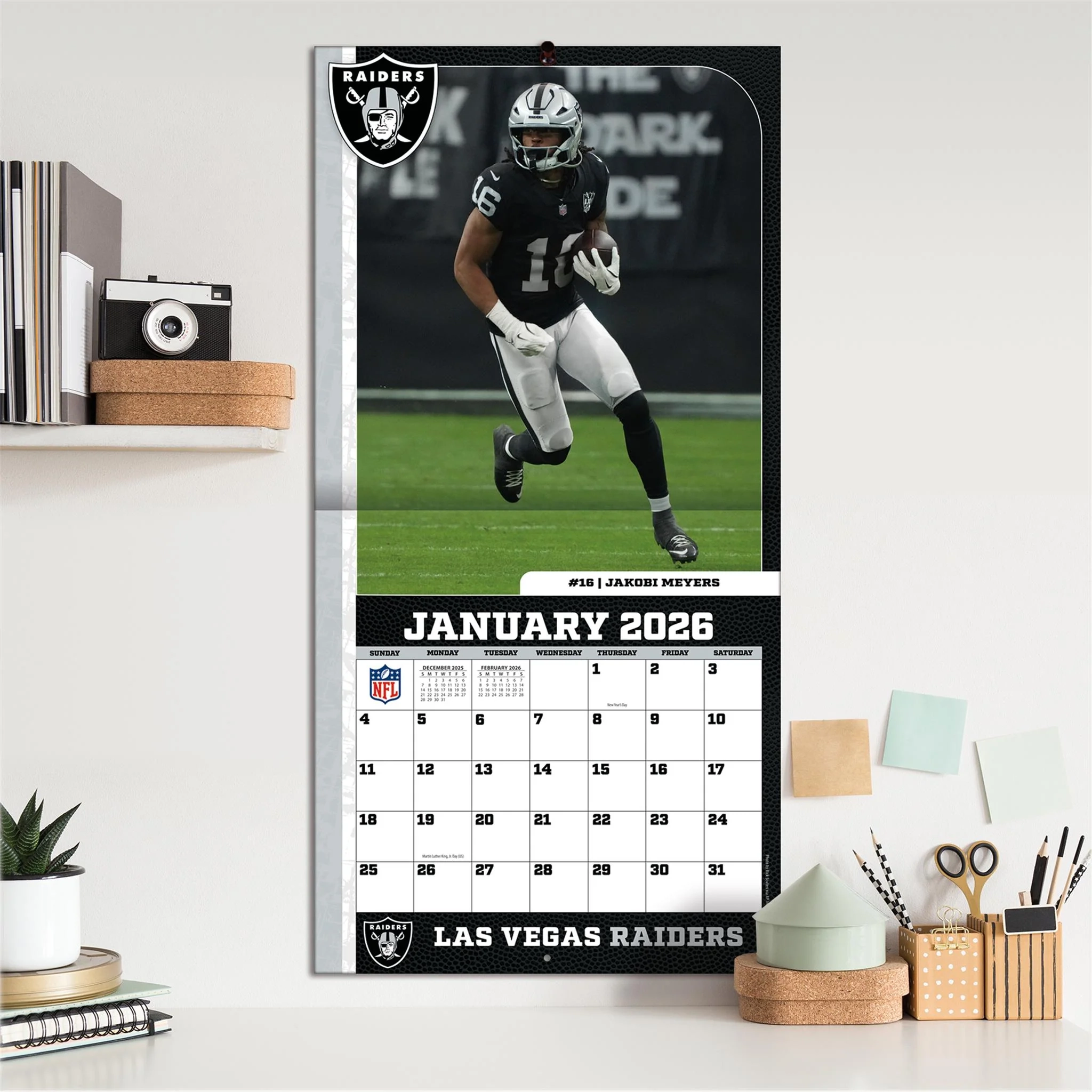 NFL Las Vegas Raiders 2026 Wall Calendar
