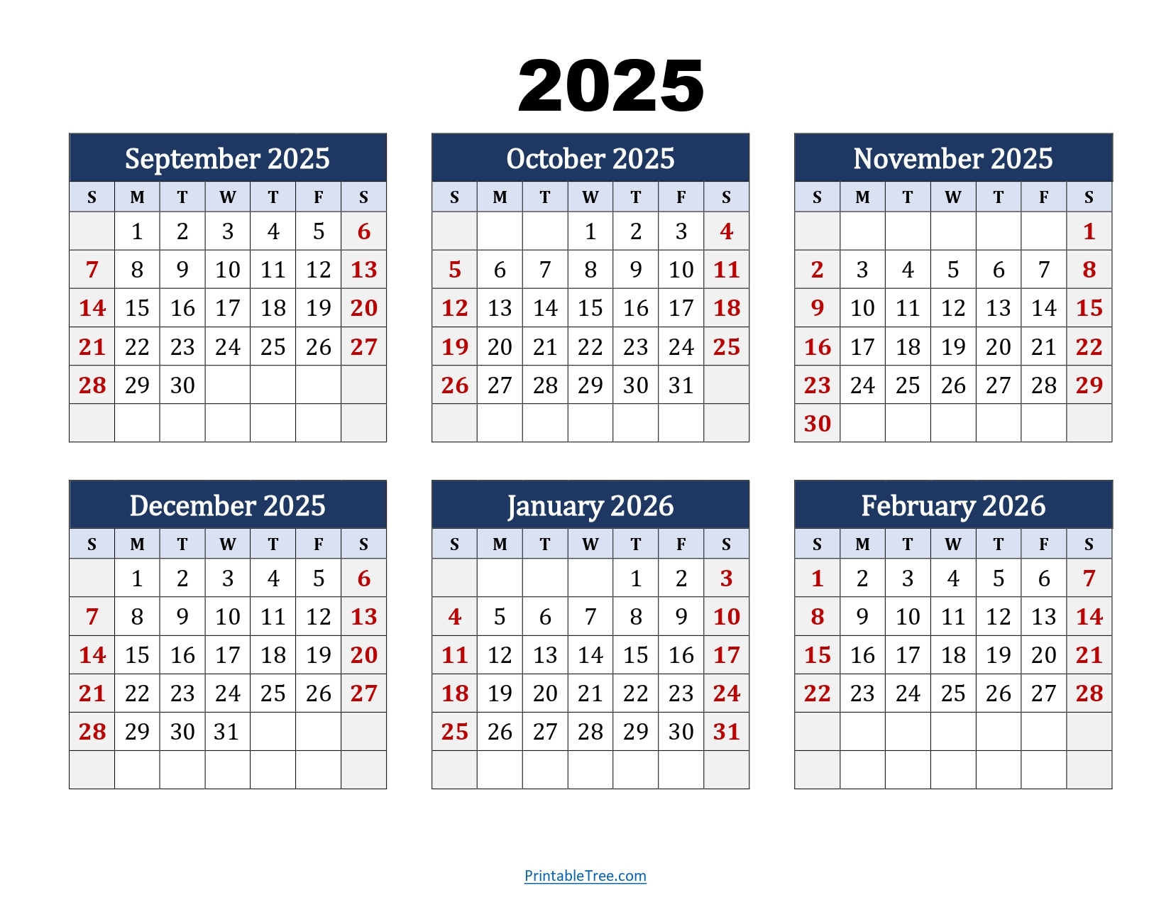 September 2026 Calendar January 2026 Calendar